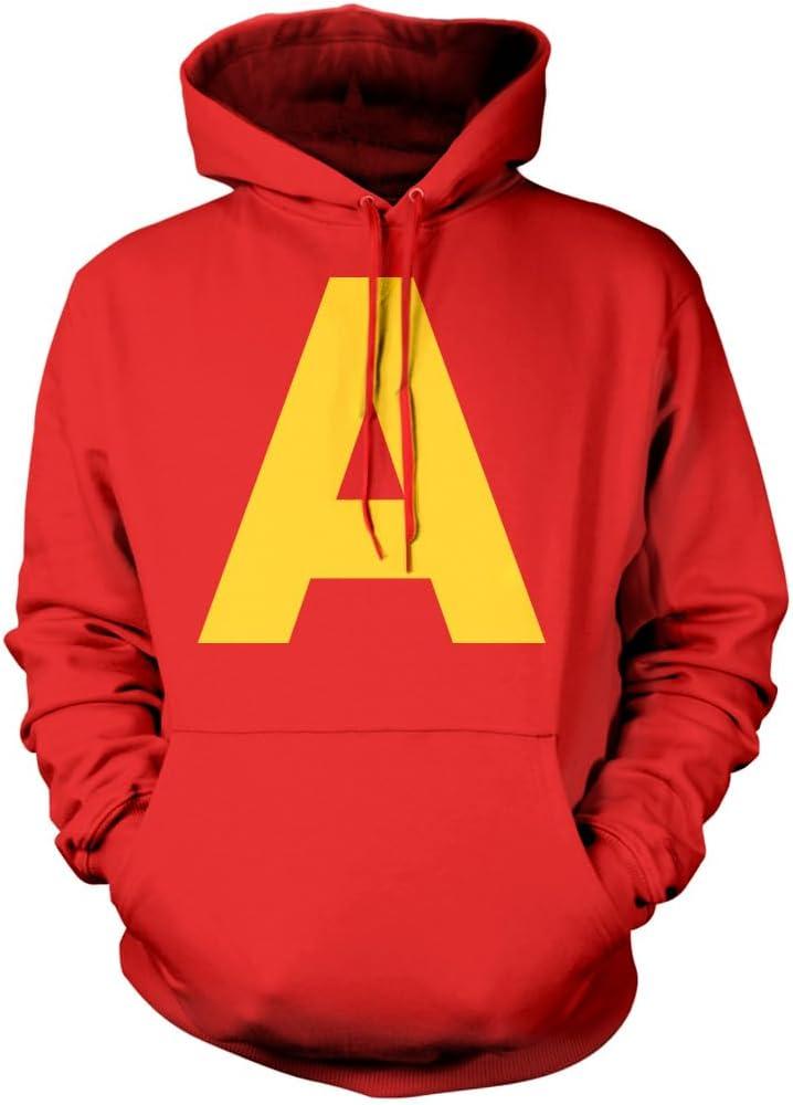 Letter A Yellow On Red Halloween Costume Party Pullover Hoodie S