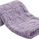 Pro Goleem Elephant Baby Blanket, Baby Fleece Blanket for Boys & Girls, 30" x 40" Soft Crib & Stroller Blanket for Newborns and Toddlers, (Purple)