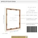 MCS Canvas Float Frames 24x30 Frame, Walnut Wood Grain for Finished Canvases, Vertical & Horizontal Wall Hanging Large with Adhesive for Canvas Paintings (1-Pack), 24x30 without Mat
