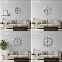 Zabiki 16 Inch Large Wall Clock Modern, Roman Vintage Farmhouse Decorative Black Metal Wall Clock for Living Room Decor, Xmas, Birthday Gift