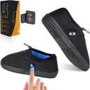 Amiable Heated Slippers, 7.4 V Foot Warmer with Independent Switches Electric Slippers with 3000mAh Rechargeable Battery Heated Shoes to Keep Feet Warm (L: Men 9-12 / Women 11-13)