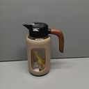 84 oz/2.5 Liter Glass Pitcher with Lid and Handle, Glass Carafe/Jug for Hot/Cold Water, Large Iced Tea Pitcher for Coffee, Juice and Homemade Beverage (Amber)