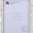 Handicrafts Home Mother of Pearl Picture Frame 8x10, Decorative Photo Frame for Tabletop or Wall, Handmade Shell Mosaic Frame, Modern Home Decor, Gift Picture Frame, White
