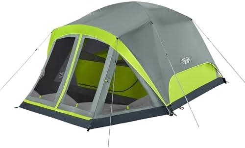 Coleman Skydome Camping Tent with Screen Room, Rock Grey