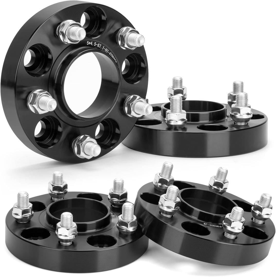 KSP 5X4.5 Compass Wheel Spacer, 1"(25mm) Tire Spacers Compatible with Je/ep Patriot Ford Fusion Escape 5 Lug Wheel, 5x114.3 to 5x114.3 with M12x1.5 Thread 67.1mm Hub Bore Forged Spacer fit Mazda CX-5