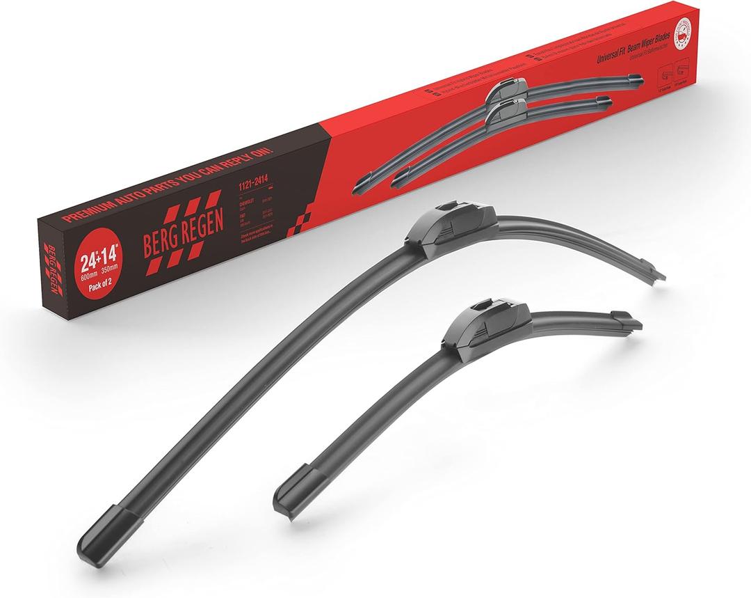 OEM Quality Performance Premium wiper blades 24 14,All-Season Auto Replacement Windshield Wiper Blades,Fit Chevrolet Spark 2016-2020,Fiat 500 2011-2017,Nissan 2014-2017 +More Cars