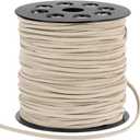 Tenn Well 2.6mm Suede Cord, 100 Yards Flat Faux Leather Cord String for Necklaces, Bracelets, Jewelry Making, Beading and DIY Crafts (Ivory)