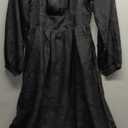 Women's 2026 Fall Floral Midi Dress Long Sleeve Smocked Flowy Long Wedding Guest Vacation Dresses, Small