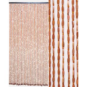 52 Strands 35.4" x 79" Bamboo and Wood Beaded Curtain for Doorway Handmade Natural Doorway Beads Bohemian Bamboo and Wooden Room Devider Hanging Boho Beaded Curtain,Brown