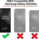 Magnetic Case for Galaxy S22 Ultra 5G case,Samsung S22 Ultra Heavy Duty case,[Military Grade Protective ],[Shockproof] [Dropproof] [Dust-Proof], (with Belt Clip,Black-MAG)