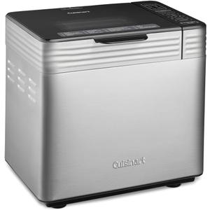 Cuisinart Bread Maker Machine, Stainless Steel Convection Bread Machine with 16 Menu Options, 3 Loaf Sizes Up to 2 Lb., 3 Crust Colors, Includes Measuring Cup, Spoon & Kneading Hook, CBK-210