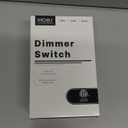 MOES Digital Dimmer Light Switch, 3 Way & Single Pole Dimmable Switches for LED, CFL, Incandescent, Halogen, 600Watt Max, No Neutral Wire Required, ON/Off Switch with Dimming Buttons (1 Pack, White)