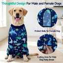 XPUDAC 2 Pack Dog Surgery Recovery Suit, Dog Onesie for Surgery Male Female with Adjustable Drawstring, Long Sleeve Surgical Pet Cone Alternatives for Prevent Licking Wounds Anti Shedding, 7XL