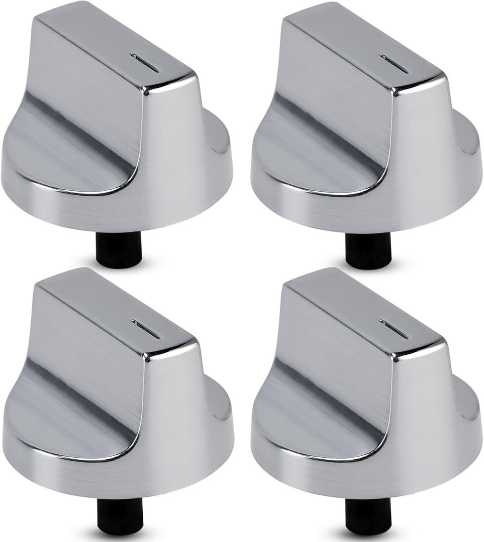 Upgraded W11517334 Stove Knob Replacement for Whirlpool WEG745H0FS0 WEG515S0FS0 Gas Ranges Oven Burner Cooktop Control Knobs, Replace Part # W11122869 W10850033 W11458842, Pack of 4