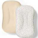 Baby Lounger Cover 2 Pack - Silky Soft and Breathable Infant Lounger Cover, Newborn Lounger Slipcover for Baby Boys Girls, Fits Cpzzkq & Most Loungers, Cover Only, White