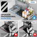 Under Sink Organizer Upgrade To Professional Rails,2-Tier Dual Pull Out Cabinet Storage,Height Adjustable Slide Out Drawers For Bathroom Kitchen,2 Pack-14.5"Dx12.8"-16.9"H,Gun Gray