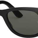 Ray-Ban RB2140 Original Wayfarer Sunglasses, Black/Green Polarized, 50 mm