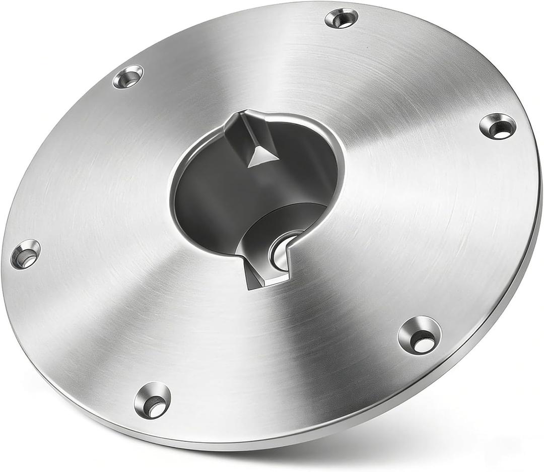 9" x 9" Boat Seat Base Aluminum Alloy Material Fits 2" or 2 3/8" Pin Post Sockets SP-68914 Heavy Duty Boat Seat Pedestals Compatible with Attwood Swivl-Eze Boat Seat Mounts Fits Most Boats
