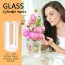 9 x 9 Pack 6 Inch Glass Cylinder Vases Clear Cylindrical Flower Vases Small Floating Candle Holder for Centerpieces Wedding Anniversary Birthday Party Home Decor