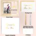 2 x E-Bro Double Sided Rotating Floating 4x6 Rustic Wood Picture Frame Gifts with DIY Heart-Shaped Pendant - Romantic Wedding Gift for Couples, Unique Engagement Gift (Wood Grain)