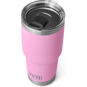 YETI Rambler 30 oz Tumbler, Stainless Steel, Vacuum Insulated with MagSlider Lid, Power Pink