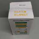 Heated Blanket Electric Throw, Soft Flannel Heating Blanket with 8 Hours Auto Off 10 Fast Heating Levels Machine Washable Sherpa Heated Blanket with Overheating Protection (Throw (50" x 60"), Gray)