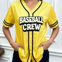 Banana Shirts Baseball Shirt Jersey Women Baseball Player T-Shirts Game Day Team Funny Button up Short Sleeve Top (M)