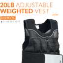 CAP Barbell Adjustable Weighted Vest | 20lbs-C | Heavy-Duty Workout Vest with Removable Iron Weights for Strength Training, Cardio, Running, and Calisthenics, 20 Pound
