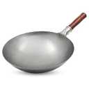 Carbon Steel Wok Traditional Hand Hammered Wok, 14 Inch, Round Bottom (Steel)