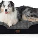 Bedsure XL Orthopedic Dog Bed for Extra Large Dogs - Washable XLarge Dog Cat Bed Waterproof, Comfort Dogs Couch Sofa with Washable Removable Cover, Pet Bed with Nonskid Bottom, Plush-Black, 42"
