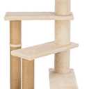 TRIXIE Tulia Senior Cat Tower with Scratching Posts, Four Platforms, Top Platform with Backrest, Beige Medium