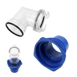 RV Sewer Hose Connector - Clear Sewer Elbow Fittings with 4-in-1 Adapter - Trailer Waste Pipe Connector - for RV Trailer Truck Motorhome Camping Travel Drain Outdoor Tailgating Caravan