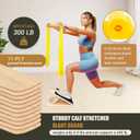 Wooden Slant Board for Calf Stretching, Portable Adjustable Calf Stretch Board with Training Poster & Resistance Bands, 300lb Weight Capacity Calf Ankle Achilles Physical Therapy Leg Exercisers