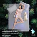 Grounding Bedding Sheet Set, Bed Sheets and Pillowcase Set, 90% Organic Cotton+10% Pure Silver Organic Fitted Grounded Sheet for Improved Sleep, Pain Relief (Gray, (78.1 * 80.1 * 15.2inch))