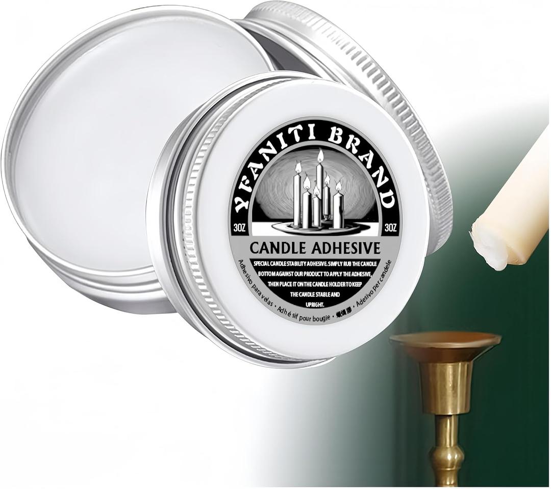 Candle Adhesive Taper Candle Glue - 3 oz Candle Adhesive Grip for Secure Candlestick Hold Candle Accessories