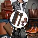 12Pcs Polish Kit for Men & Women - 4 Various Brushes, Black Brown Neutral Mink Oil with Luxurious Box for Shoes, Boots Shine Care Kit,Christmas Gifts for Dad Mom Boyfriend Husband Brother Grandpa