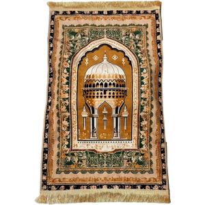 Thick Prayer Mat 3.15 in  Extra Soft Kneeling Cushion for Worship & Meditation, Non-Slip Velvet Mat for Home Mosque Church Use, Comfortable Foldable Prayer Rug for Adults (Yellow)
