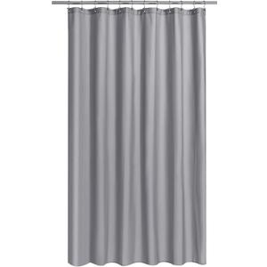 N&Y HOME Fabric Shower Curtain or Liner Extra Long 72 x 84 Inches - Hotel Quality, Machine Washable - Gray, 72x84