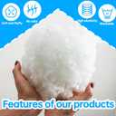 Premium High-Loft Polyester Fiber Fill -Ultra Soft & Hypoallergenic Stuffing for Pillows, Stuffed Animals,DIY Crafts, Cushions-Non-Clumping,High Resilience Pillow Stuffing Material (60g/2.1oz)