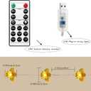 Honeybee Fairy String Lights, 40LED Bee String Light Plug in with 8 Modes Remote Control, Waterproof Novelty Decorative Light String for Outdoor Indoor Party Wedding Garden Christmas