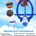 LJZJ 3 Pack Airplane Launcher Toys, 2 Flight Modes LED Foam Glider Catapult Plane, Outdoor Flying Toy for Kids, Birthday Gifts for Boy Girl 3+ Year Old, B-Day Party Supplies