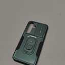 Compatible with Samsung Galaxy S24/S25 Case Built in Slide Camera Lens Cover+Screen Protector+Ring Holder,Heavy Duty Shockproof Full Body Phone Cover,2025 Green