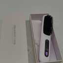 Numoya Go Brush Pro Cordless Hair Straightener Brush Portable Go Travel Hot Comb Mini Negative Ion Straightening Lazy Crimper Rechargeable 15 Minutes Auto Shutoff Gift for Women(White)