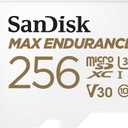 SanDisk 256GB MAX Endurance microSDXC Card with Adapter for Home Security Cameras and Dash cams - C10, U3, V30, 4K UHD, Micro SD Card - SDSQQVR-256G-GN6IA