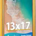 Vintage 13x17 Picture Frame, Antique Gold Photo Frames with Plexiglass Front,Ornate 13x17 Frame Display for Wall Dcor,1 Pack,Gold