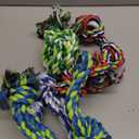 Rocfish [4 Pack] Dog Rope Toys for Aggressive Chewers, Nearly Indestructible Tug of War Toys for Large & Medium Dogs, 100% Cotton, Teeth Cleaning Chew Rope, Heavy Duty Tug of War Dog Toy for Boredom (Multicolour)