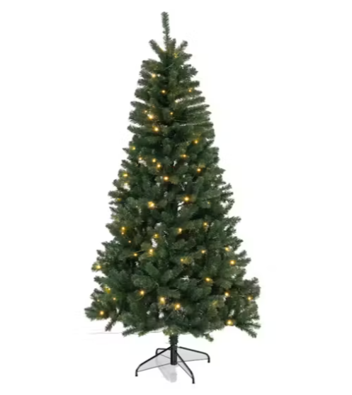  4-ft Pre-lit Artificial Christmas Tree with Multicolor LED Lights