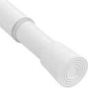 Adjustable Shower Curtain Rod 28 to 64.5 Inches, Small Spring Tension Curtain Rod, No Drill Curtain Rods for Windows, Bathroom, Closet, Non-Slip, Anti-Rust, 0.86" Diameter, White