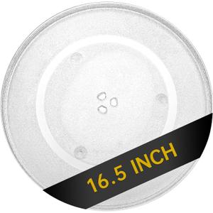 16.5" Microwave Glass Turntable Plate, 16.5" / 42cm Microwave Tray Replacement Glass Plate, Glass Tray Replacement for LG, GE, Magic Chef, Hotpoint, Panasonic, Kenmore