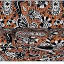 Stretch Couch Covers for 4 Separate Cushion Couch Sofa-Floral Printed Couch Sofa Cover,Washable Sofa Slipcover,Pet Friendly Furniture Protector with Elastic Bottom,Universal Fit for Home(Couch,Cover) (X-Large Sofa, Black Pattern+brown)